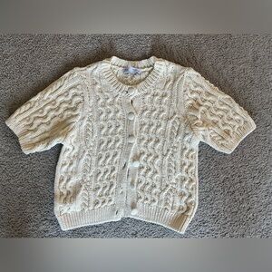 Women's Cream Cable Knit Sweater